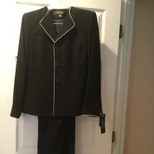 Black Suit with White Trim